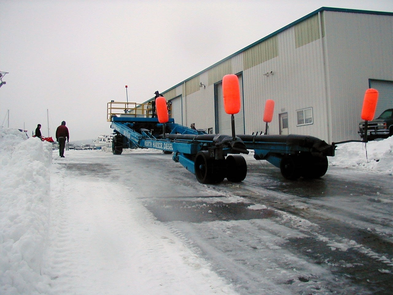 North Harbor Diesel Sea-Lift trailer in snow